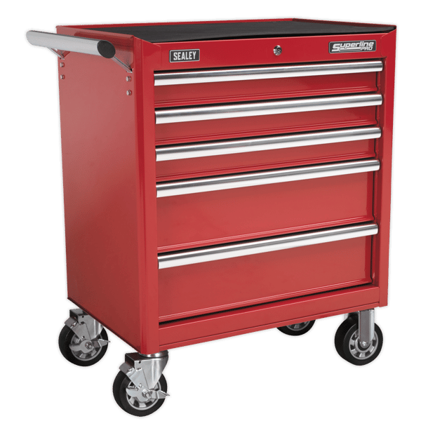 Superline PRO(R) Rollcab 5 Drawer - Red