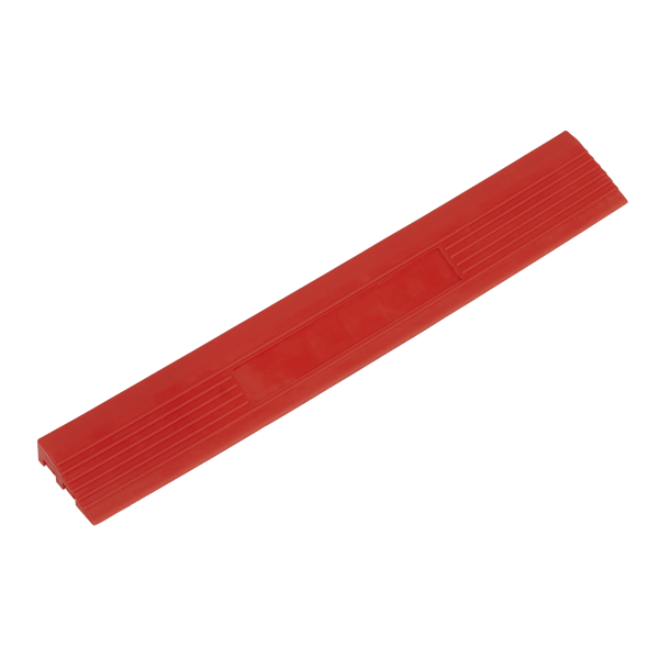 Polypropylene Floor Tile Edge 400 x 60mm, Red Male - Pack of 6