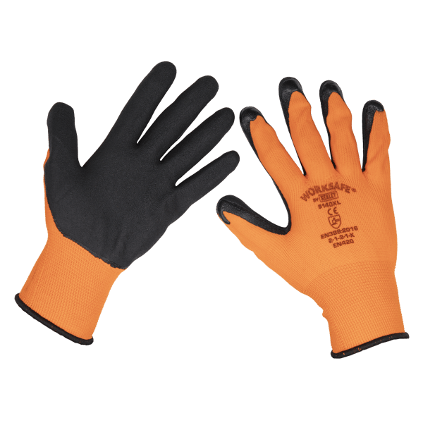 Foam Latex Grippa Gloves, X-Large - Pack of 6 Pairs