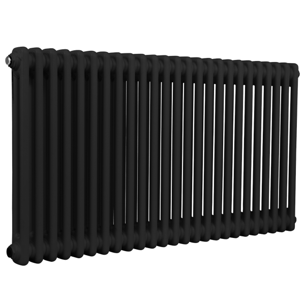 Baridi Horizontal Traditional 2 Column Radiator 600 x 1147mm – Black