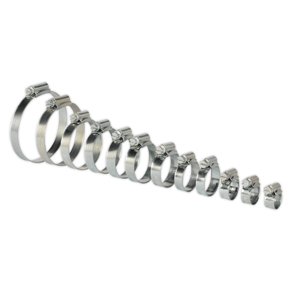 Zinc Plated Hose Clip Assortment 8-57mm 85pc