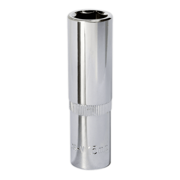 Fully Polished Deep Socket 1/2"Sq Drive 15mm
