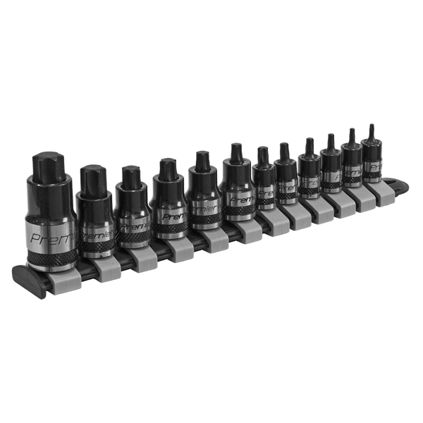 Stubby TRX-Star* Socket Bit Set 1/4", 3/8" & 1/2"Sq Drive 12pc