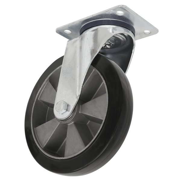 200mm Castor Wheel with Swivel Plate
