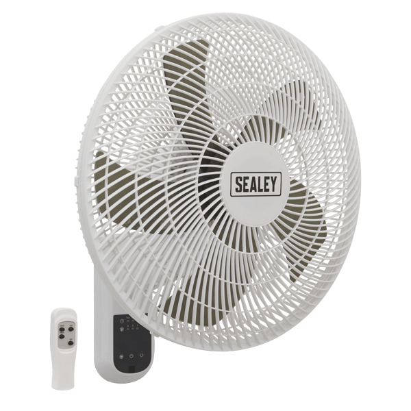 18" Wall Fan with Remote Control 3-Speed 230V