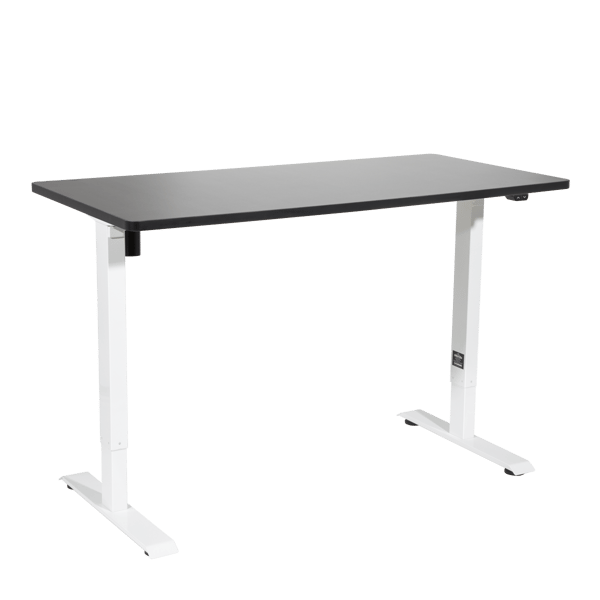 Single Motor Ultra-Quiet Adjustable-Height Electric Sit/Stand Desk - Black Desktop
