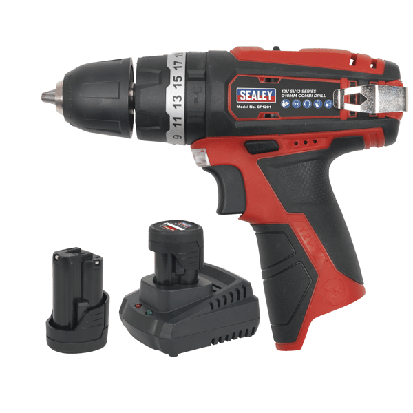 SV12 Series 10mm Cordless Combi Drill Kit 12V 2Ah - 2 Batteries