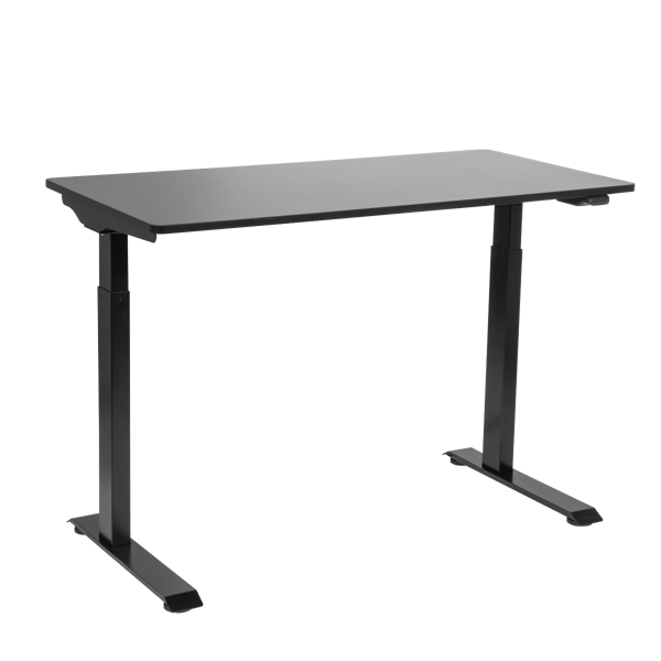 Single Motor Ultra-Quiet Adjustable-Height Electric Sit/Stand Desk - Black Desktop