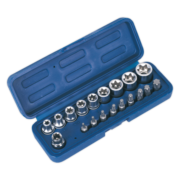 TRX-Star* Socket & Bit Set 3/8"Sq Drive 19pc