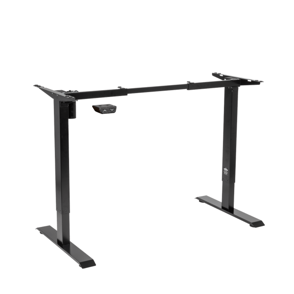 Single Motor Ultra-Quiet Adjustable-Height Desk Frame 70kg Capacity - Black