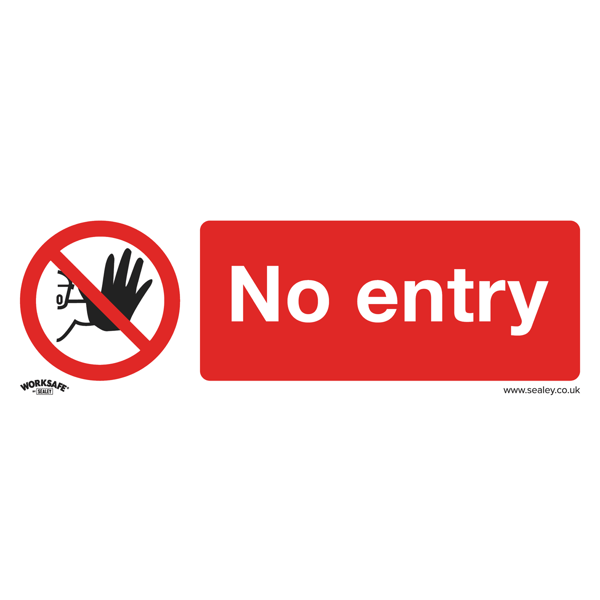 No Entry Safety Sign - Rigid Plastic