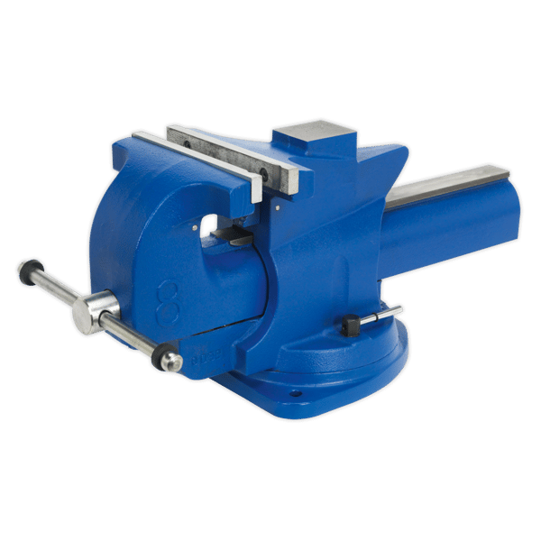 Quick Action Cast Iron Vice with Swivel Base 200mm