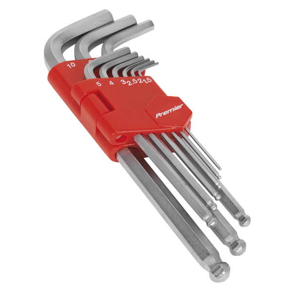 Long Ball-End Hex Key Set 9pc