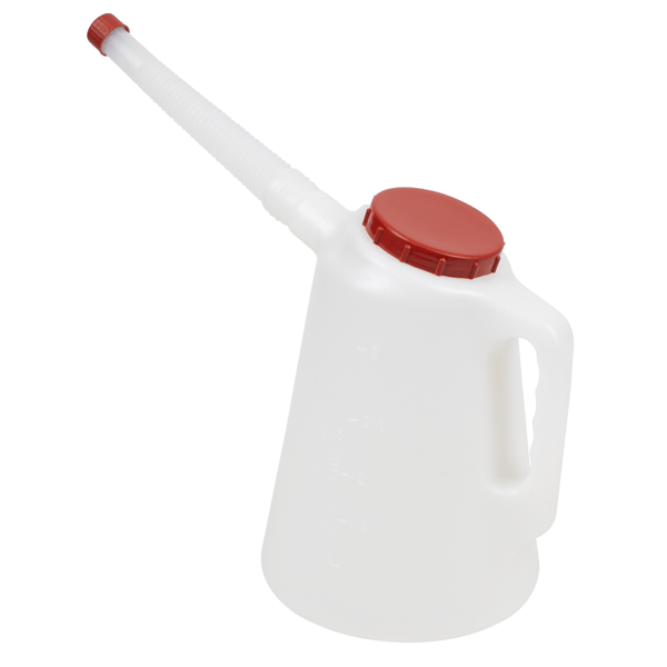 Oil Container with Red Lid & Flexible Spout 3L