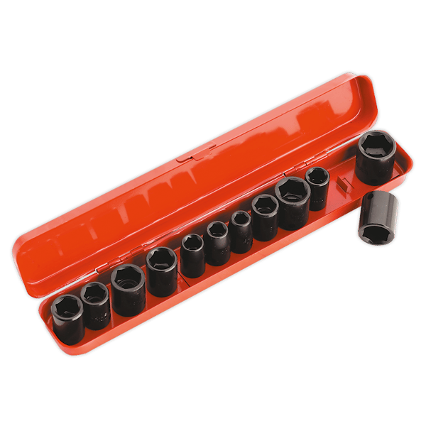Metric/Imperial Impact Socket Set 3/8"Sq Drive 12pc