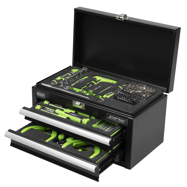 Siegen Mini Toolbox 2 Drawer with 111pc Tool Kit