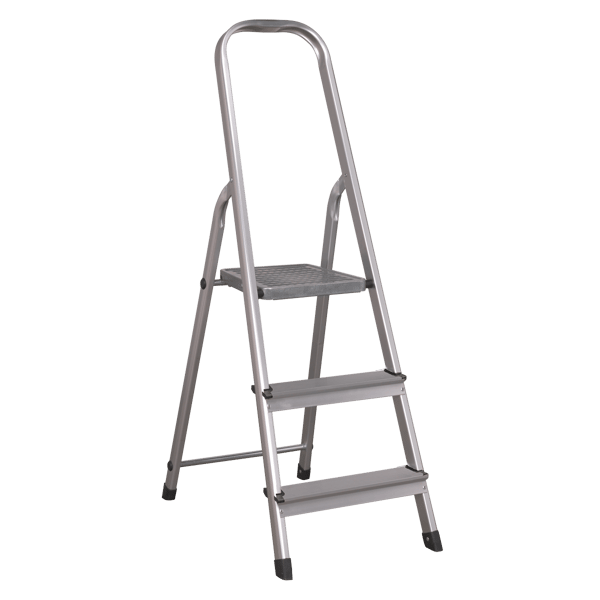 Step Ladder 3-Tread Aluminium - EN 131